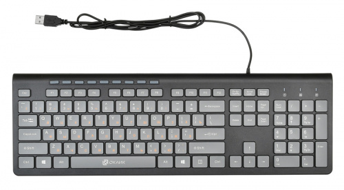 Клавиатура Оклик 480M черный/серый USB slim Multimedia (1067199) фото 10