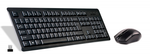Клавиатура + мышь A4Tech V-Track 4200N клав:черный мышь:черный USB беспроводная Multimedia фото 2