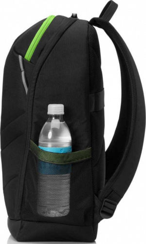 Рюкзак для ноутбука 15.6" HP Pavilion Gaming 400 черный/зеленый полиэстер женский дизайн (6EU57AA) фото 2