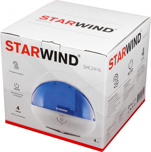 Увлажнитель воздуха Starwind SHC2416 25Вт (ультразвуковой) белый/синий фото 3