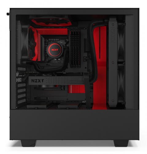 Корпус NZXT H510 CA-H510B-BR черный/красный без БП ATX 2x120mm 1xUSB3.0 1xUSB3.1 audio bott PSU фото 16