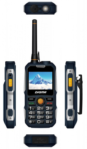 Мобильный телефон Digma A230WT 2G Linx 32Mb темно-синий моноблок 2Sim 2.31" 240x320 GSM900/1800 Ptotect MP3 FM microSD max8Gb фото 3