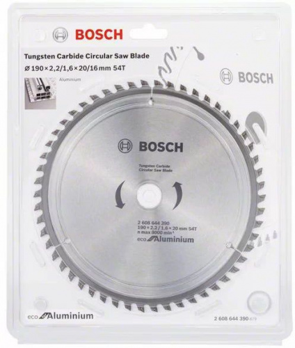 Диск пильный Bosch ECO ALU (2608644390) d=190мм d(посад.)=20мм (циркулярные пилы) фото 2