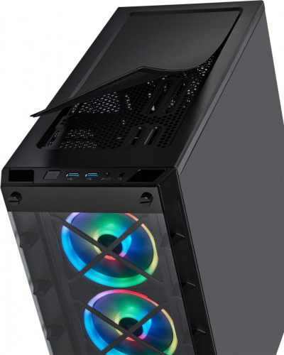Корпус Corsair iCUE 465X RGB черный без БП ATX 3x120mm 1x140mm 2xUSB3.0 audio bott PSU фото 2