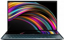 Ноутбук Asus ZenBook Pro Duo UX581GV-H2002T Core i7 9750H/16Gb/SSD1Tb/nVidia GeForce RTX 2060 6Gb/15.6"/OLED/Touch/UHD (3840x2160)/Windows 10/dk.blue/WiFi/BT/Cam