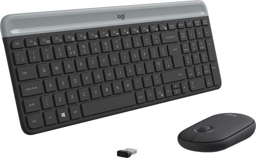 Клавиатура + мышь Logitech MK470 GRAPHITE клав:черный/серый мышь:черный USB беспроводная slim фото 2