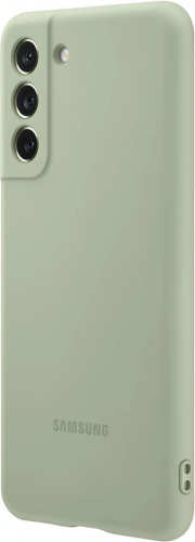 Чехол (клип-кейс) Samsung для Samsung Galaxy S21 FE Silicone Cover оливковый (EF-PG990TMEGRU) фото 4