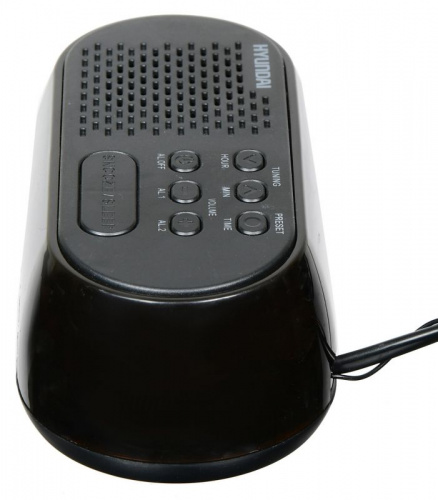Радиобудильник Hyundai H-RCL210 черный LED подсв:красная часы:цифровые FM фото 3