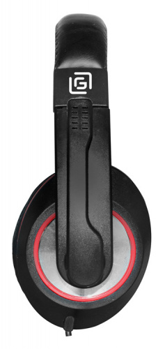 Наушники с микрофоном Оклик HS-L390G DRAGON черный/красный 1.8м мониторные оголовье (1100413) фото 4