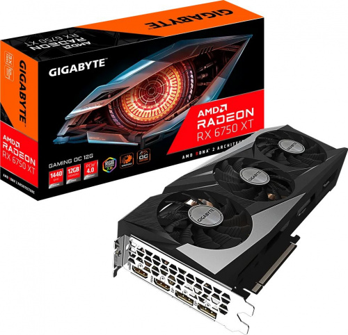 Видеокарта Gigabyte PCI-E 4.0 GV-R675XTGAMING OC-12GD AMD Radeon RX 6750XT 12288Mb 192 GDDR6 2533/18000 HDMIx2 DPx2 HDCP Ret фото 3