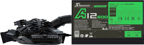 Блок питания Seasonic ATX 600W A12-600 (SSR-600RA) 80+ (24+4+4pin) APFC 120mm fan 4xSATA RTL фото 2