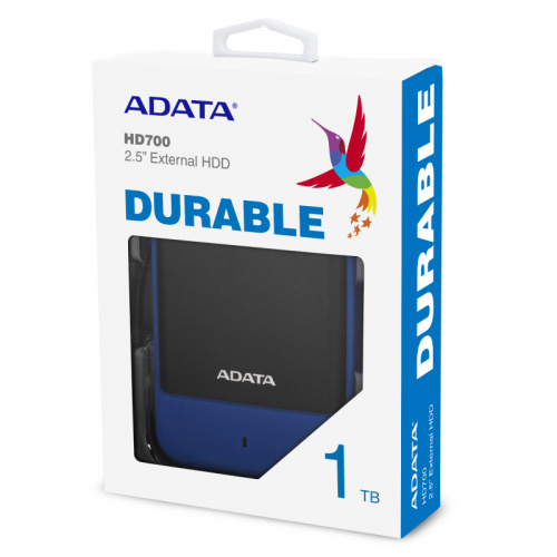 Жесткий диск A-Data USB 3.0 1Tb AHD700-1TU31-CBL HD700 DashDrive Durable (5400rpm) 2.5" синий фото 2