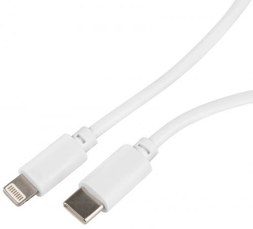 Кабель Buro PD18W USB Type-C (m)-Lightning (m) 1м белый фото 2