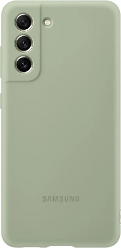 Чехол (клип-кейс) Samsung для Samsung Galaxy S21 FE Silicone Cover оливковый (EF-PG990TMEGRU) фото 2