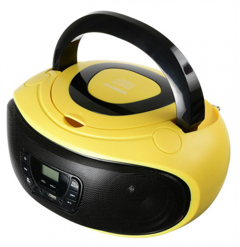 Аудиомагнитола Hyundai H-PCD300 желтый/черный 4Вт/CD/CDRW/MP3/FM(dig)/USB/SD/MMC/microSD фото 2