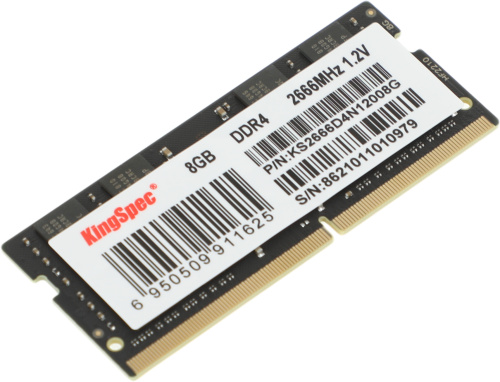Память DDR4 8GB 2666MHz Kingspec KS2666D4N12008G RTL PC4-21300 SO-DIMM 260-pin 1.2В single rank Ret фото 2