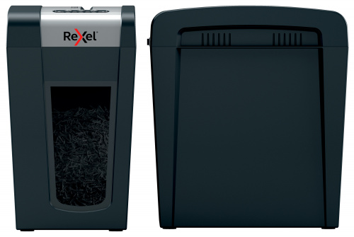 Шредер Rexel Secure MC6-SL черный (секр.P-5) перекрестный 6лист. 18лтр. скрепки скобы фото 6