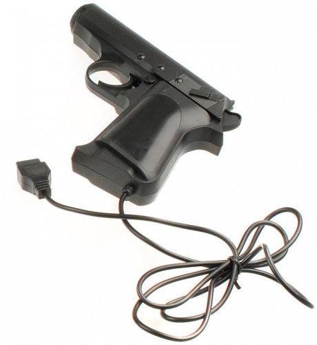 Игровая консоль Dendy Junior серый/синий +световой пистолет в комплекте: 300 игр фото 10