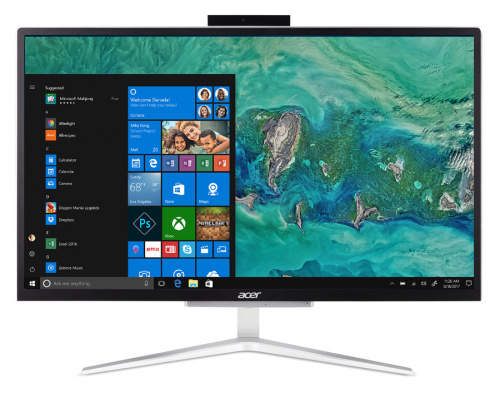 Моноблок Acer Aspire C22-820 21.5" Full HD Cel J4005 (2)/4Gb/SSD128Gb/UHDG 600/Windows 10 Home/GbitEth/WiFi/BT/65W/клавиатура/мышь/Cam/серебристый/черный 1920x1080