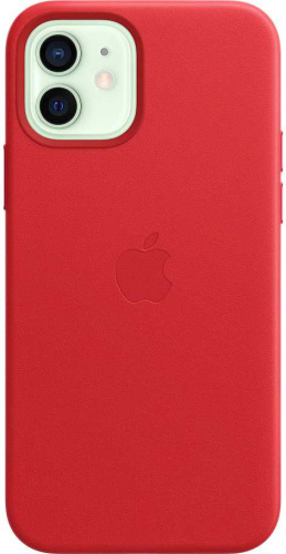 Чехол (клип-кейс) Apple для Apple iPhone 12/12 Pro Leather Case with MagSafe красный (MHKD3ZE/A) фото 9