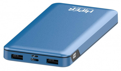 Мобильный аккумулятор Hiper MFX 10000 10000mAh 3A QC PD 2xUSB голубой (MFX 10000 BLUE) фото 5