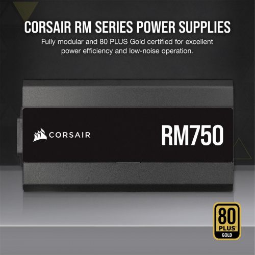 Блок питания Corsair ATX 750W RM750 80+ gold 24+3x(4+4) pin APFC 140mm fan 14xSATA Cab Manag RTL фото 11