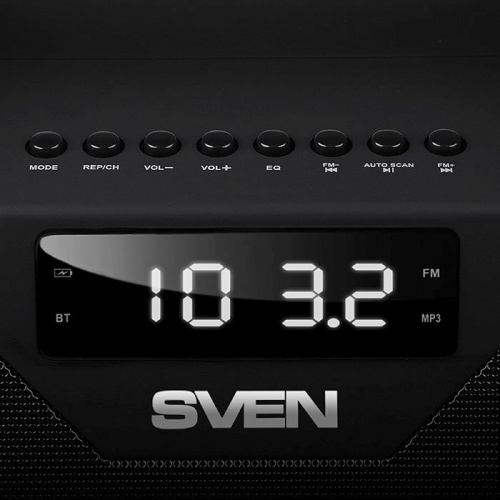 Колонка порт. Sven PS-470 черный 18W 2.0 BT/3.5Jack/USB 10м 1800mAh (SV-015244) фото 3