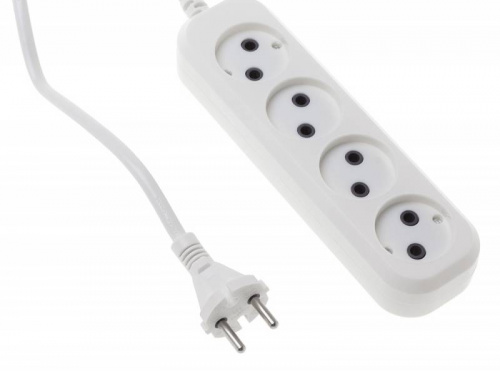 Сетевой удлинитель Buro BU-PSL4.1/W 1.5м (4 розетки) белый (пакет ПЭ) фото 3