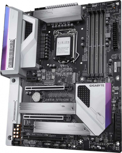 Материнская плата Gigabyte Z490 VISION G Soc-1200 Intel Z490 4xDDR4 ATX AC`97 8ch(7.1) 2.5Gg RAID+HDMI+DP фото 2
