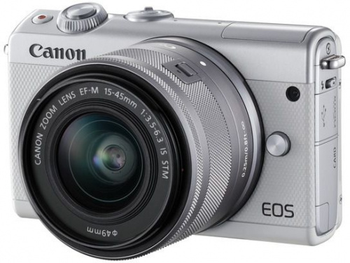 Фотоаппарат Canon EOS M100 белый/серебристый 24.2Mpix 3" 1080p WiFi 15-45 IS STM LP-E12 (с объективом) фото 2