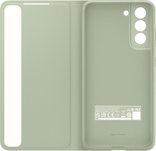 Чехол (флип-кейс) Samsung для Samsung Galaxy S21 FE Smart Clear View Cover оливковый (EF-ZG990CMEGRU)