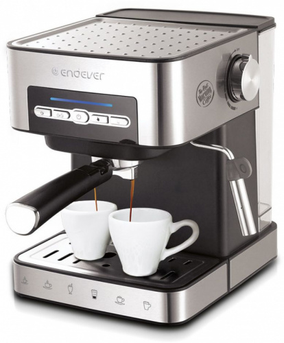 Кофеварка эспрессо Endever Costa-1065 850Вт серебристый/черный фото 2