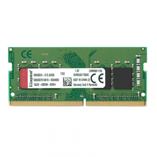 Память DDR4 8Gb 2400MHz Kingston KVR24S17S8/8 RTL PC4-19200 CL17 SO-DIMM 260-pin 1.2В single rank