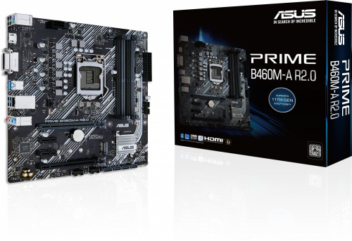 Материнская плата Asus PRIME B460M-A R2.0 Soc-1200 Intel H470 4xDDR4 mATX AC`97 8ch(7.1) GbLAN RAID+DVI+HDMI фото 3
