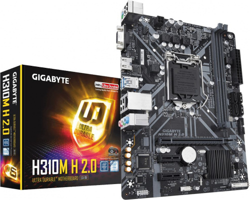 Материнская плата Gigabyte H310M H Soc-1151v2 Intel H310 2xDDR4 mATX AC`97 8ch(7.1) GbLAN+VGA+HDMI фото 2