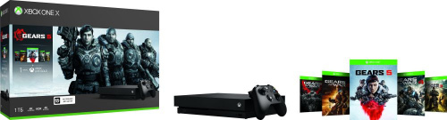 Игровая консоль Microsoft Xbox One X CYV-00331 черный в комплекте: игра: Gears 5