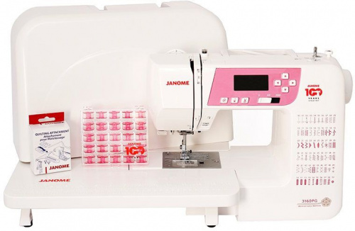 Швейная машина Janome 3160 PG белый/розовый фото 6