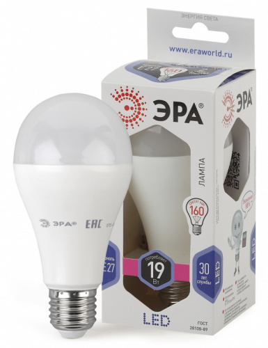 Лампа светодиодная Эра Standard A65-19W-860-E27 19Вт цоколь:E27 6000K 220В колба:A65 (упак.:3шт) фото 2