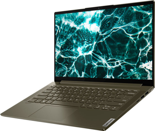 Ультрабук Lenovo Yoga Slim7 14ITL05 Core i5 1135G7/16Gb/SSD512Gb/Intel Iris Xe graphics/14"/IPS/FHD (1920x1080)/Windows 10/d.green/WiFi/BT/Cam фото 2