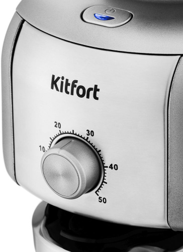 Кофемолка Kitfort КТ-749 130Вт сист.помол.:жернова вместим.:400гр серый фото 5