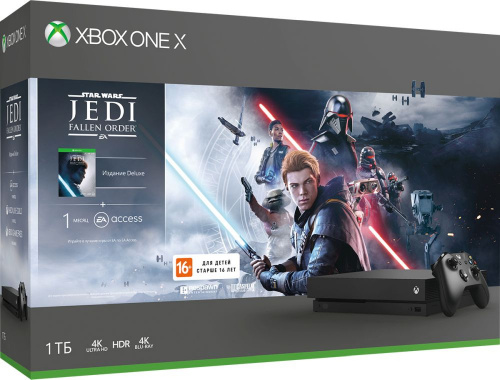 Игровая консоль Microsoft Xbox One X CYV-00421 черный в комплекте: игра: Star Wars Jedi Fallen Order фото 2
