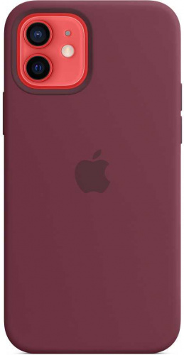 Чехол (клип-кейс) Apple для Apple iPhone 12/12 Pro Silicone Case with MagSafe сливовый (MHL23ZE/A) фото 10