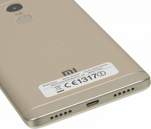 Смартфон Xiaomi Redmi Note 4 32Gb 3Gb золотистый моноблок 3G 4G 2Sim 5.5" 1080x1920 Android 6.0 13Mpix 802.11abgnac GPS GSM900/1800 GSM1900 MP3 A-GPS microSD max128Gb фото 7