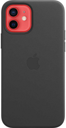 Чехол (клип-кейс) Apple для Apple iPhone 12/12 Pro Leather Case with MagSafe черный (MHKG3ZE/A) фото 9