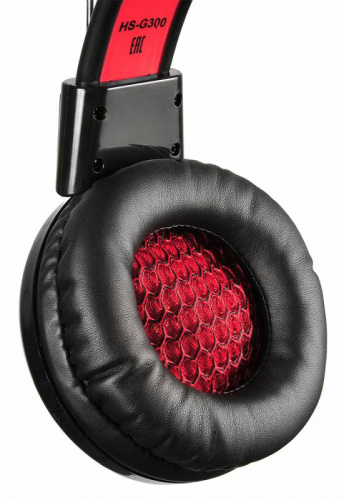 Наушники с микрофоном Оклик HS-G300 ARMAGEDDON черный/красный 2.2м мониторные оголовье (337457) фото 8