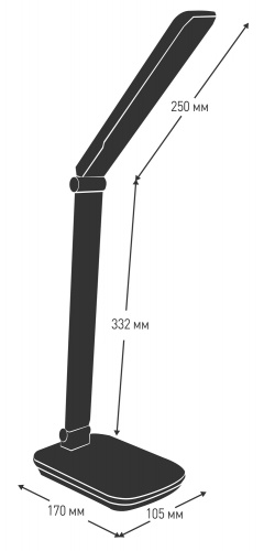 Светильник Camelion KD-825 C01 (14161) настольный на основание белый 16Вт фото 2