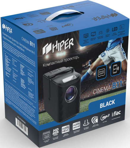 Проектор Hiper Cinema B11 Black LCD 3700Lm (1280x720) 2000:1 ресурс лампы:50000часов 2xUSB typeA 1xHDMI 1.7кг фото 5