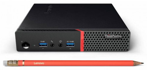 ПК Lenovo ThinkCentre M600 TINY slim P J3710 (1.6)/4Gb/500Gb 7.2k/HDG405/noOS/GbitEth/WiFi/BT/клавиатура/мышь/черный фото 2
