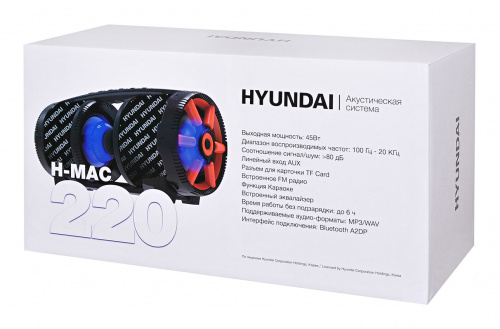 Минисистема Hyundai H-MAC220 черный 45Вт FM USB BT SD/MMC фото 3