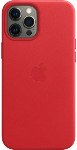 Чехол (клип-кейс) Apple для Apple iPhone 12 Pro Max Leather Case with MagSafe красный (MHKJ3ZE/A) фото 2